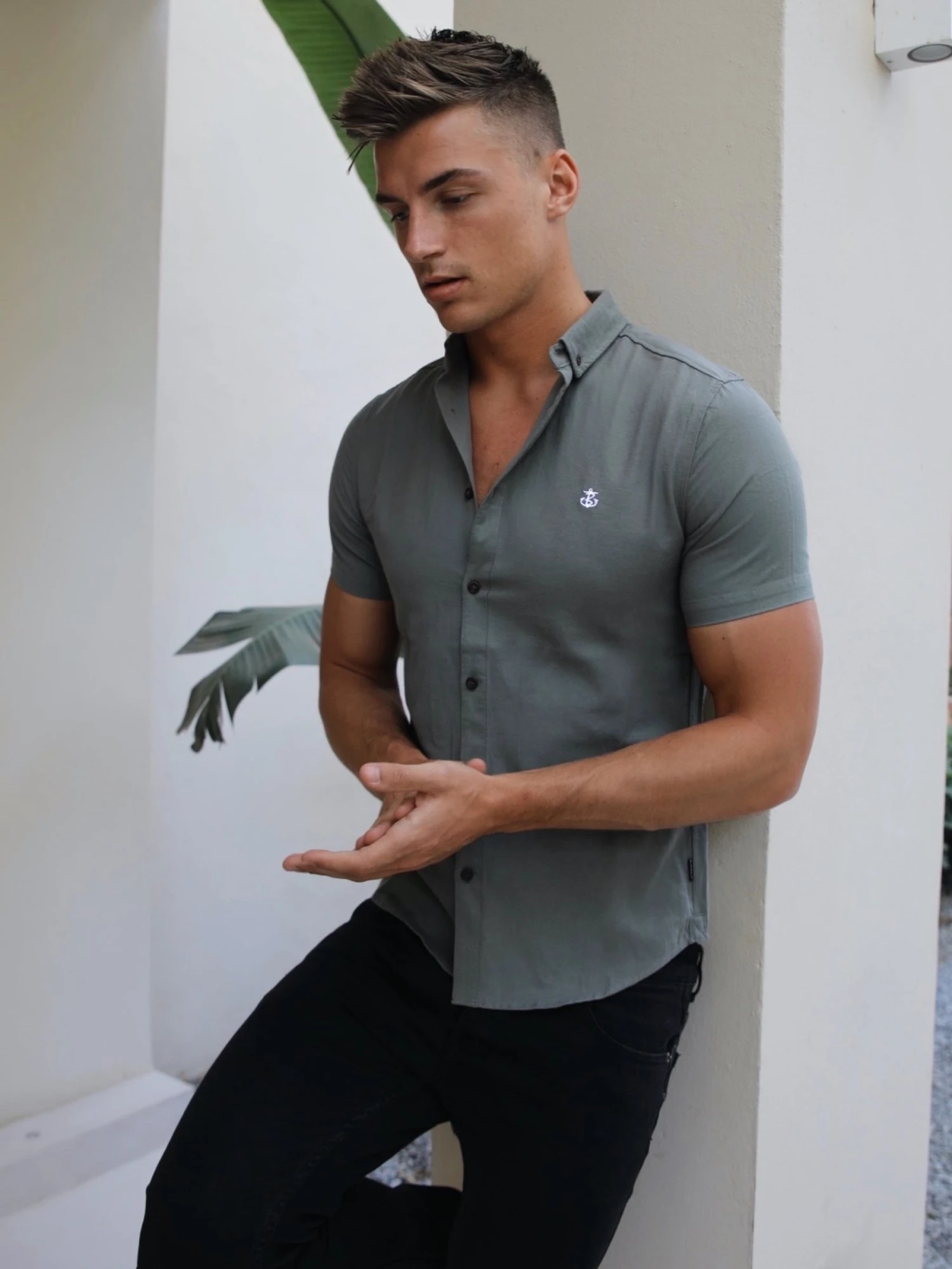Pretoria Short Sleeve Shirt - Khaki Green 3 Pretoria Short Sleeve Shirt - Khaki Green