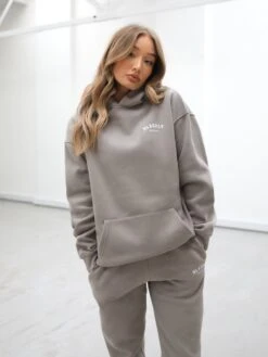 Heritage Oversized Hoodie - Neutral Grey -Blakely 867VWSafariGreen 06D