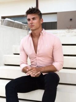 Castilla Long Sleeve Shirt - Pink -Blakely A250PINKD 4