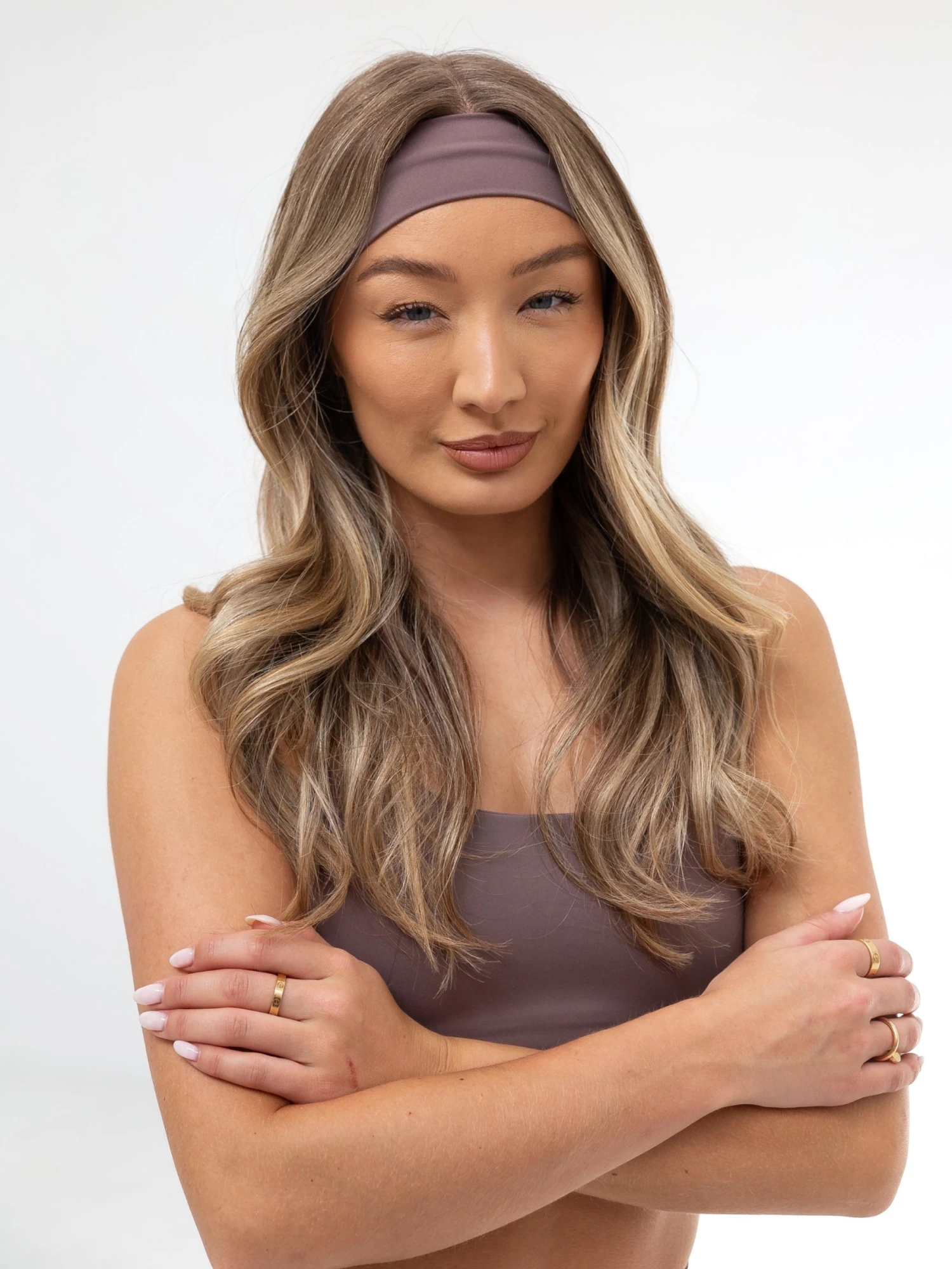 Studio Headband - Mauve Brown 6 Studio Headband - Mauve Brown - Image 4