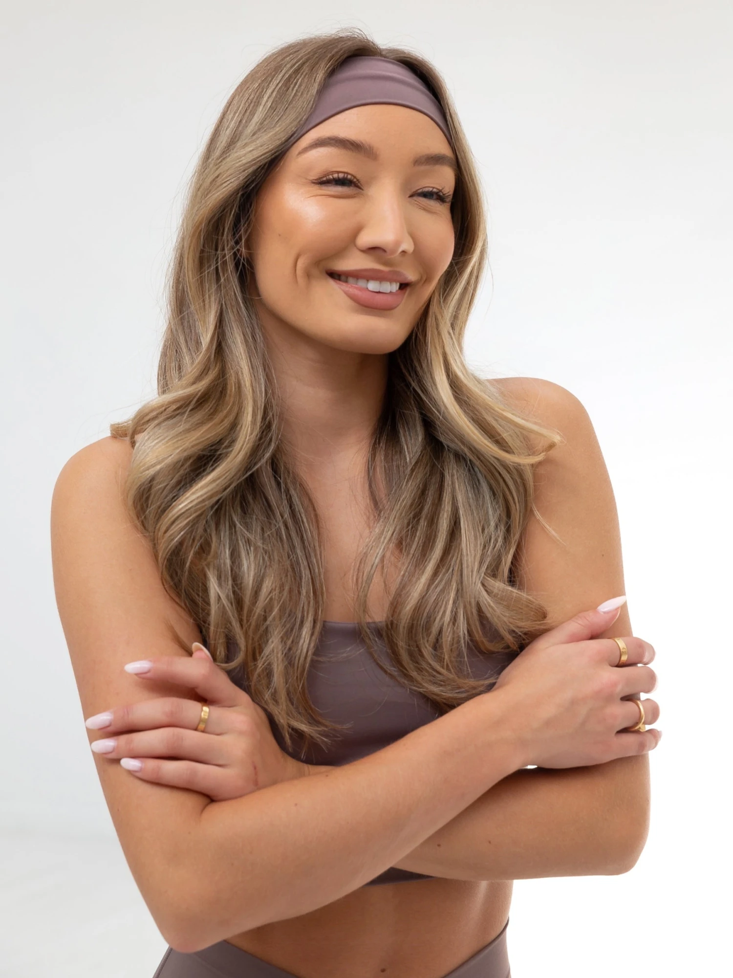 Studio Headband - Mauve Brown 5 Studio Headband - Mauve Brown - Image 3