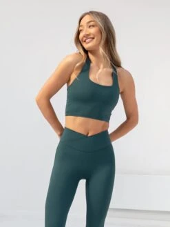 Studio Halter Neck Bra - Teal Green -Blakely B614TealGreen 01D