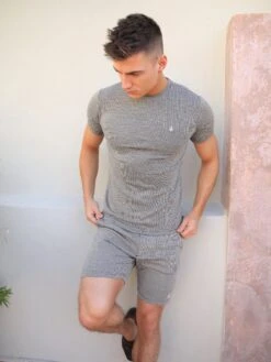 Midar Check T-Shirt - Gold -Blakely BlackD 1