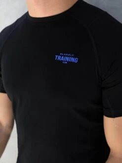 Slim Training T-Shirt - Black & Blue -Blakely Blue 07D