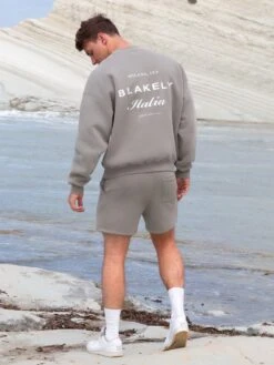 Italia Relaxed Jogger Shorts - Stone Grey -Blakely Brand2 20D