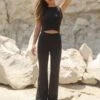 Alessia Flared Trousers - Black