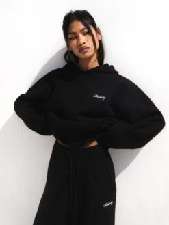 Oversized Knitted Hoodie - Black -Blakely Brand 30D 70e21272 ca81 41e1 bcc6 8e62245fd484