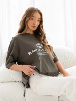 Madison Ultra Oversized T-Shirt - Khaki Brown -Blakely CBBRANDWOMENSD 5