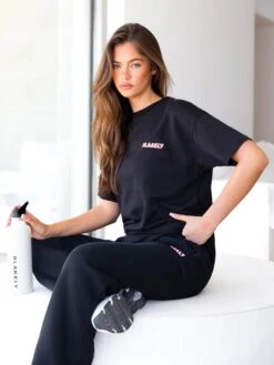 Cloud Print Oversized T-Shirt - Black -Blakely CLOUDBRAND2D 2