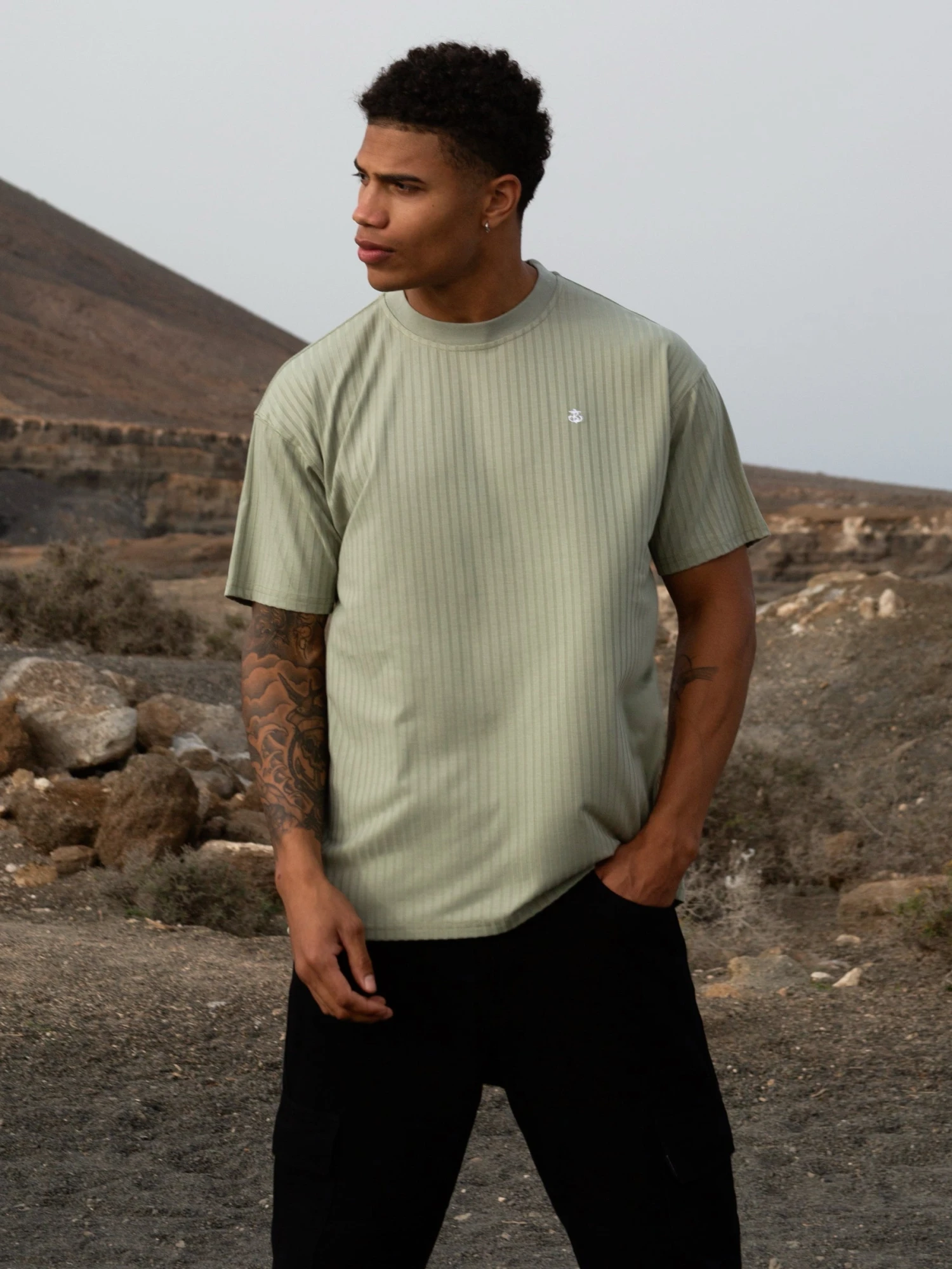 Mala Relaxed T-Shirt- Sage Green 5 Mala Relaxed T-Shirt- Sage Green - Image 3