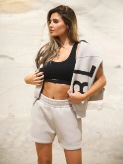 Isabel Jogger Shorts - Stone 11 Isabel Jogger Shorts - Stone -Blakely Frame196