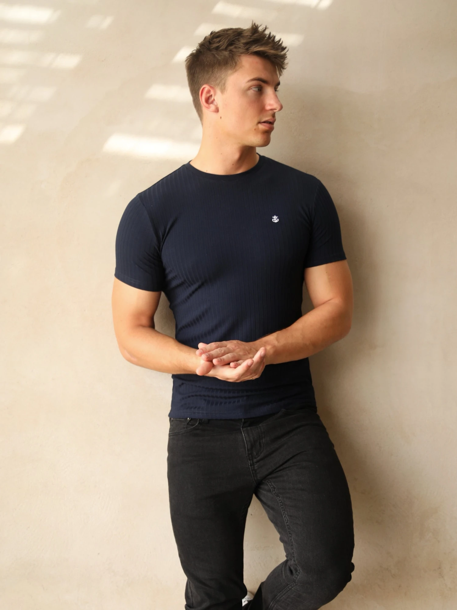 Salford Slim T-Shirt - Navy 5 Salford Slim T-Shirt - Navy - Image 3