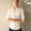 Arlo Soft Stretch Shirt - Sand -Blakely Frame41