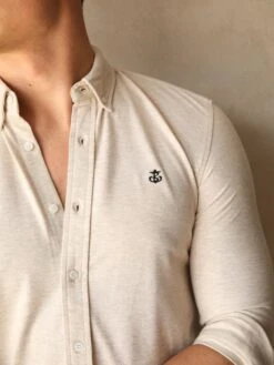 Arlo Soft Stretch Shirt - Sand 11 Arlo Soft Stretch Shirt - Sand -Blakely Frame42