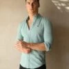 Arlo Soft Stretch Shirt - Green 1 Arlo Soft Stretch Shirt - Green -Blakely Frame57