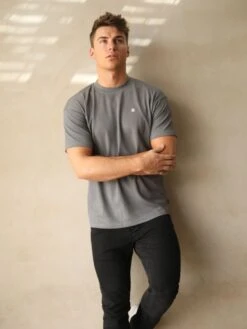 Ceuta Textured Oversized T-Shirt - Grey -Blakely Frame64