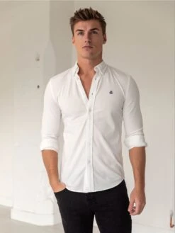 Arlo Soft Stretch Shirt - White -Blakely FrameD f8e753b1 a9ee 4b10 97aa 3f1fbf3e4321