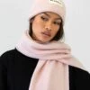 Label Knit Beanie - Marshmallow Pink