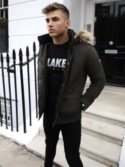 Hersham Coat - Khaki Green -Blakely Hersham 3D