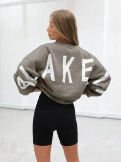 Isabel Oversized Jumper - Safari Green -Blakely IsabelSafariGreen02D