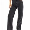 Blakely Wide Leg Jeans - Washed Black 2 Blakely Wide Leg Jeans - Washed Black -Blakely J8007BLACK05D
