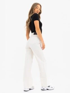 Blakely Wide Leg Jeans - Off White -Blakely J8007ECRU05D