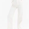 Blakely Wide Leg Jeans - Off White -Blakely J8007ECRULEADD