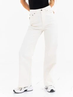 Blakely Wide Leg Jeans - Off White