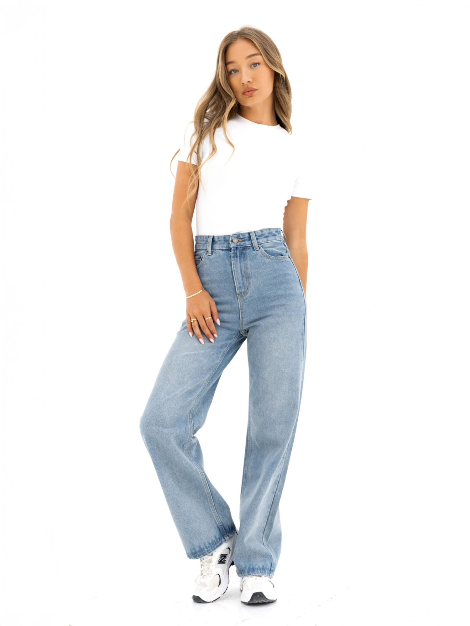 Blakely Wide Leg Jeans - Faded Blue 6 Blakely Wide Leg Jeans - Faded Blue - Image 4