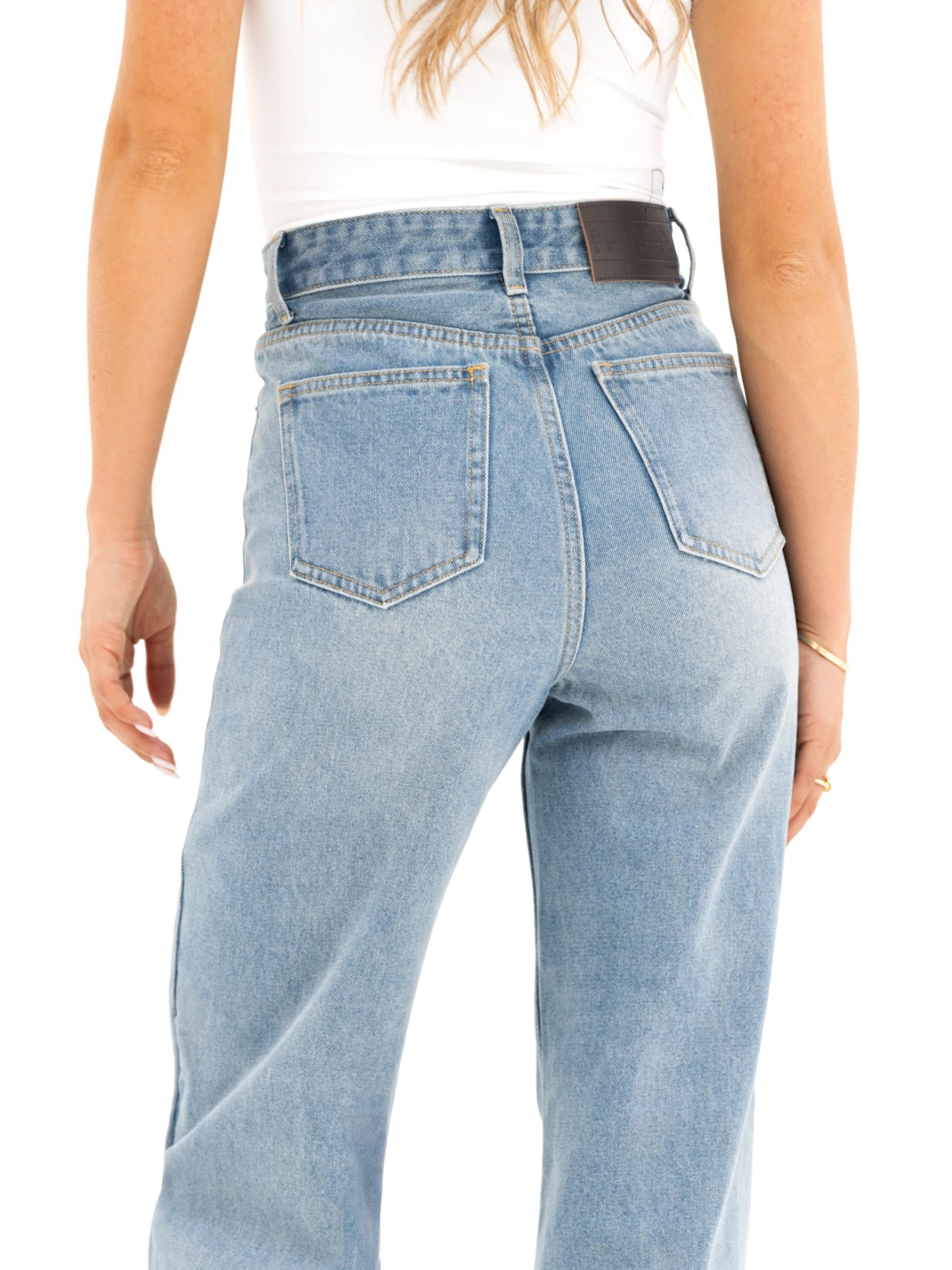 Blakely Wide Leg Jeans - Faded Blue 4 Blakely Wide Leg Jeans - Faded Blue - Image 2