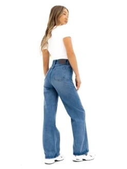 Blakely Wide Leg Jeans - Mid Blue -Blakely J8007MID04D