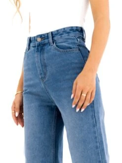 Blakely Wide Leg Jeans - Mid Blue -Blakely J8007MID06D