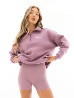 Active Studios 1/4 Zip Jumper - Dusty Pink