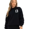 Offset Oversized Jumper - Black
