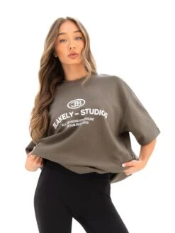 Madison Ultra Oversized T-Shirt - Khaki Brown