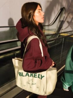 NY Crest Tote Bag - Natural -Blakely NYCRESTTOTED 1