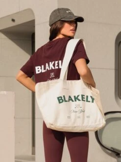 NY Crest Tote Bag - Natural -Blakely NYCRESTTOTED 3