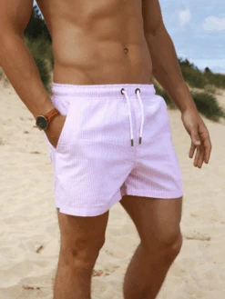 Striped Swim Shorts - Pink -Blakely Rioja6D 1