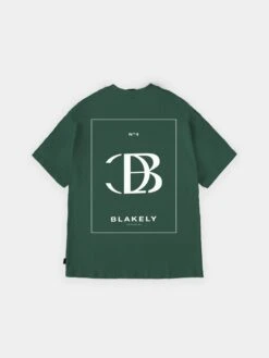 Riviera Initial Relaxed T-Shirt - Dark Green -Blakely Riviera Relaxed Tee GreenD