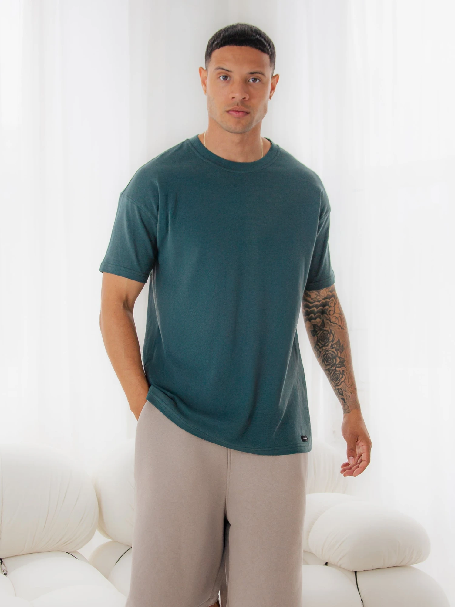 Otis Relaxed T-Shirt - Teal Green 4 Otis Relaxed T-Shirt - Teal Green - Image 2