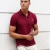 Anchor Polo Shirt - Burgundy -Blakely TEDBURGUNDY2
