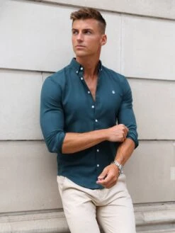 Dallas Long Sleeve Shirt - Dark Teal