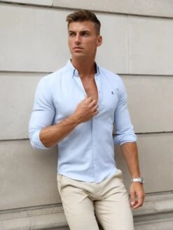 Dallas Long Sleeve Shirt - Light Blue -Blakely TEDLONDONBRANDD 3