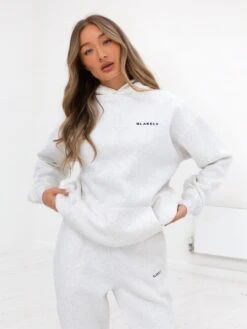 Series Oversized Hoodie - Marl White 11 Series Oversized Hoodie - Marl White -Blakely edit836AWMarlWhite 04D
