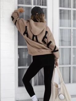 Isabel Hoodie & Leggings Set - Tan & Black -Blakely isabelsetD 33