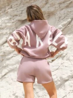 Isabel Hoodie & Jogger Shorts Set - Dusty Pink -Blakely isabelshortsD 7 1