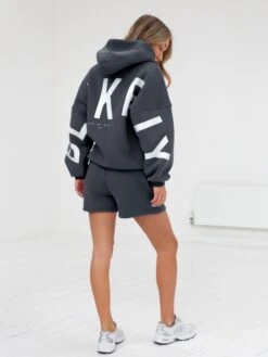 Isabel Hoodie & Jogger Shorts Set - Charcoal 8 Isabel Hoodie & Jogger Shorts Set - Charcoal -Blakely isabelshortssetD 5