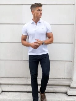 Anchor Polo Shirt - White -Blakely tedlondon8D